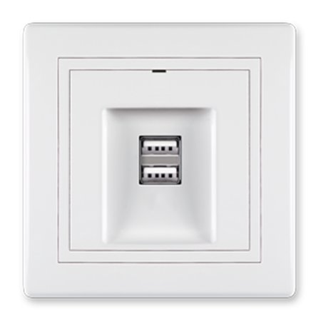 6161.00 USB punjač PRESTIGE 2xUSB A 2,1A 5V, beli b/m