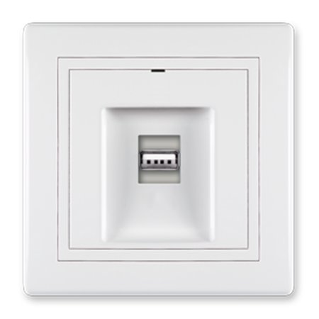 6162.00 Priključnica PRESTIGE USB/USB female Keystone, bela b/m