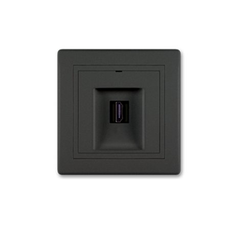 6163.E1E1 Priključnica PRESTIGE HDMI/HDMI female Keystone, crna soft