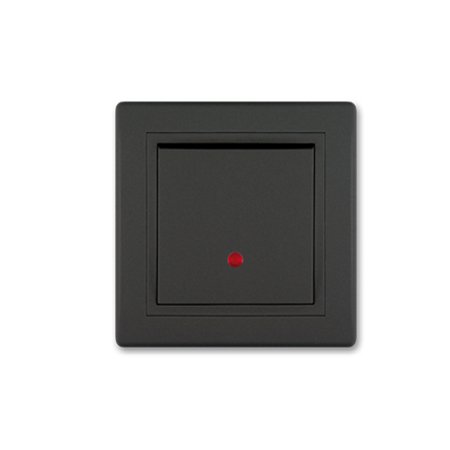 6191.E1E1 Sklopka jednop. PRESTIGE indikatorska 16A 250V~, crna soft