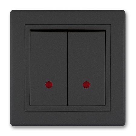 626.E1E1 Sklopka serijska PRESTIGE sa indik. 10A 250V~, crna soft