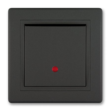 628.E1E1 Sklopka ukrsna PRESTIGE sa indik. 10A 250V~, crna soft