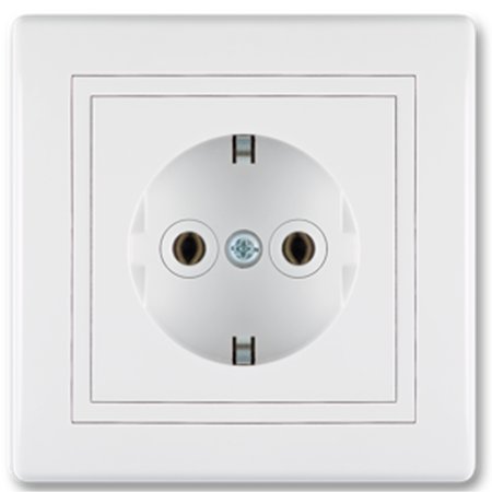 630.000 Priključnica dvopolna PRESTIGE sa plastičnim telom, bela