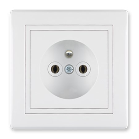 635.00 Priključnica dvopolna PRESTIGE NF standard, bela b/m