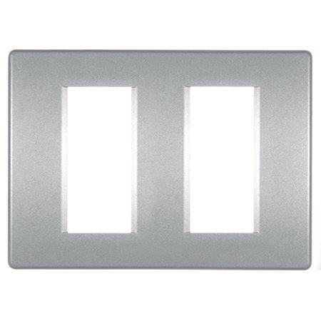 65023.S Maska dvostruka MODE 1M+1M/3M za prirubnicu 3M, metal. srebrna