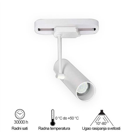 ŠINSKI REFLEKTOR JM 19420 BELI GU10 TROSTEPENI
