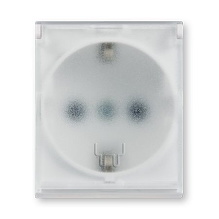 653.0T Priključnica dvopolna MODE sa poklopcem 2M, beli blok/ transp.