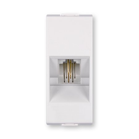 663.0 Priključnica telefonska MODE RJ12 6/4 Cat3 1M, beli blok
