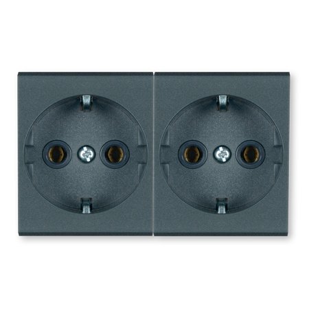 66512.A Priključnice dvopolne MODE 2M+2M premoštene, antracit blok