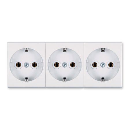 66513.0 Priključnice dvopolne MODE 2M+2M+2M premoštene, beli blok