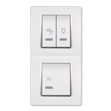 66912.00 Sklopka za kupatilo MODE indikat. 1x10+2x16A 250V~ verti