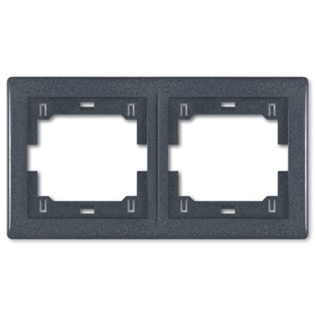 6701.2 Maska dvostruka PRESTIGE - horizontalna, sivo-grafit