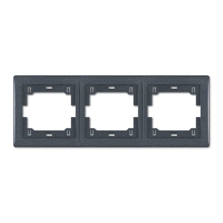 6703.2 Maska trostruka PRESTIGE - horizontalna, sivo-grafit