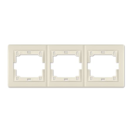 6703.9 Maska trostruka PRESTIGE - horizontalna, krem