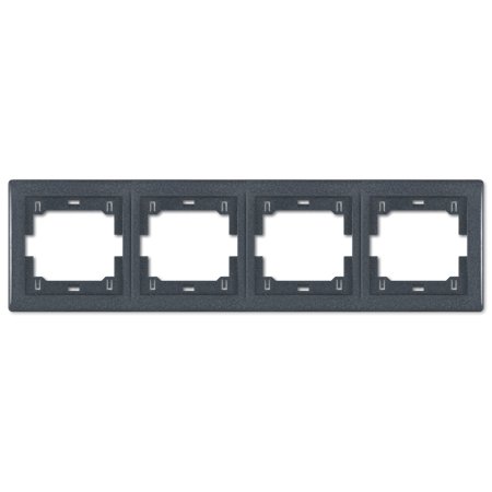 6704.2 Maska četvorostruka PRESTIGE - horizontalna, sivo-grafit