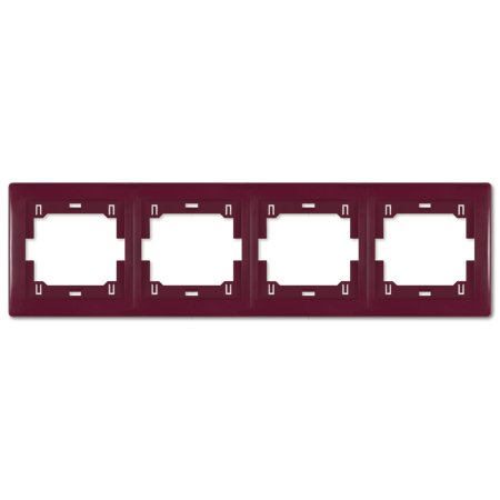 6704.3 Maska četvorostruka PRESTIGE - horizontalna, bordo