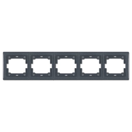 6705.2 Maska petostruka PRESTIGE - horizontalna, sivo-grafit