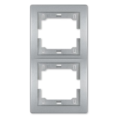 6711.S Maska dvostruka PRESTIGE - vertikalna, metalik srebrna