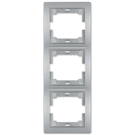 6713.S Maska trostruka PRESTIGE - vertikalna, metalik srebrna