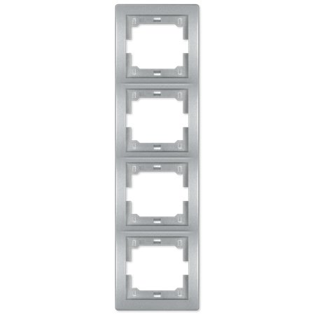 6714.S Maska četvostruka PRESTIGE - vertikalna, metalik srebrna