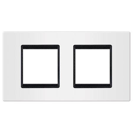 70122.0E Maska 2X2M horizontalna EXP BASIC, bela sa crnim nosačem