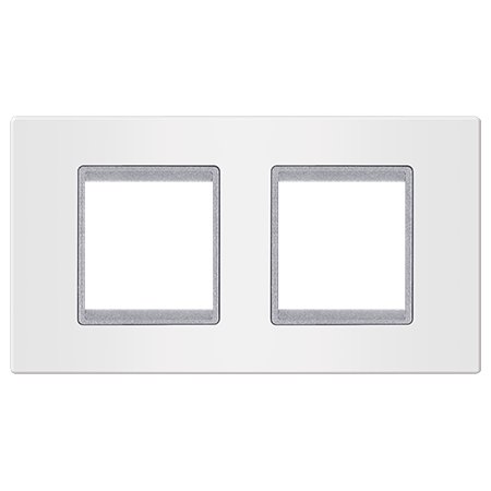 70122.0S Maska 2X2M horizontalna EXP BASIC, bela sa silver nosačem