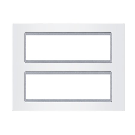 70127.0S Maska 2x7M vertikalna EXP BASIC, bela sa silver nosačem