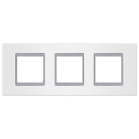 70132.0S Maska 3X2M horizontalna EXP BASIC, bela sa silver nosačem