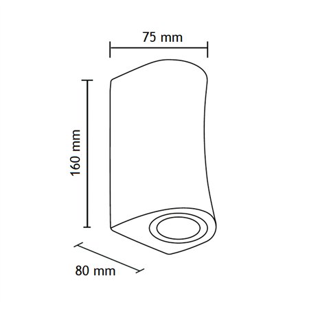 Zidna lampa za spoljašnju upotrebu sa visokom IP65 zaštitom.