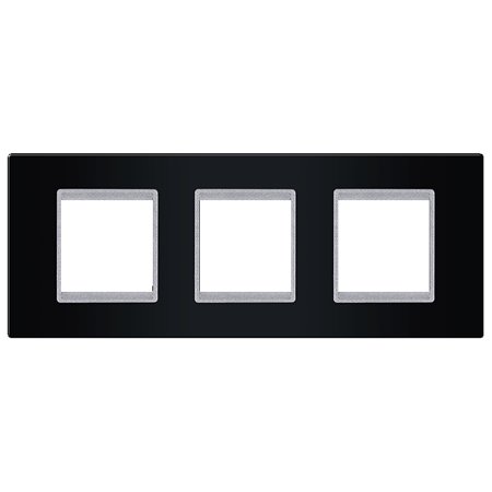 70132.ES Maska 3X2M horizontalna EXP BASIC, crna sa silver nosačem