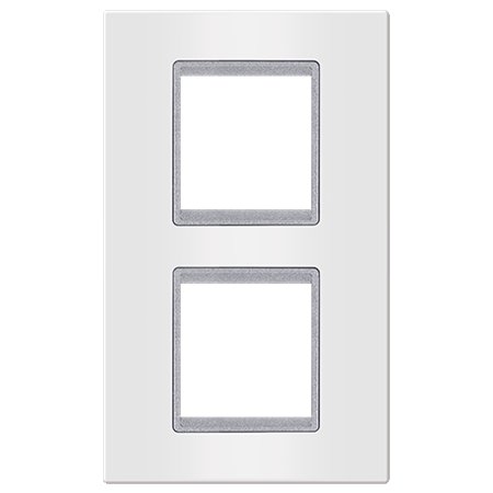 70142.0S Maska 2X2M vertikalna EXP BASIC, bela sa silver nosačem