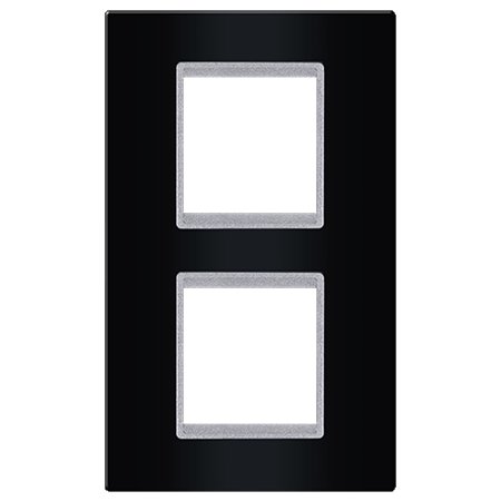 70142.ES Maska 2X2M vertikalna EXP BASIC, crna sa silver nosačem