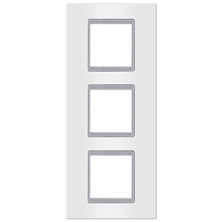 70162.0S Maska 3X2M vertikalna EXP BASIC, bela sa silver nosačem