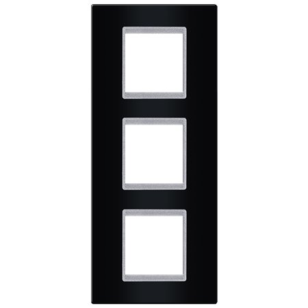 70162.ES Maska 3X2M vertikalna EXP BASIC, crna sa silver nosačem