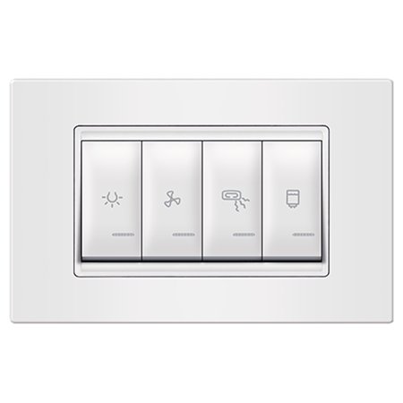 72304.00 Set sklopki za kupatilo 4x16AX 250V~ horizontalni EXP, beli