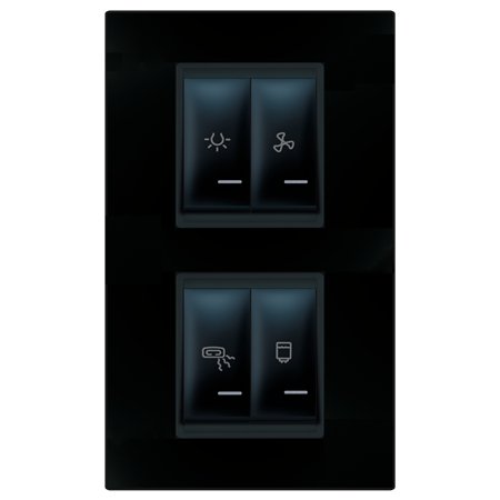 72324.E1E1 Set skl. za kupatilo 4x16AX 250V~ vert. univ. EXP, c. soft