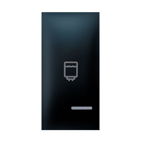 73204.E1 Taster EXP 1M sa oznakom bojlera i indikacijom, crni soft