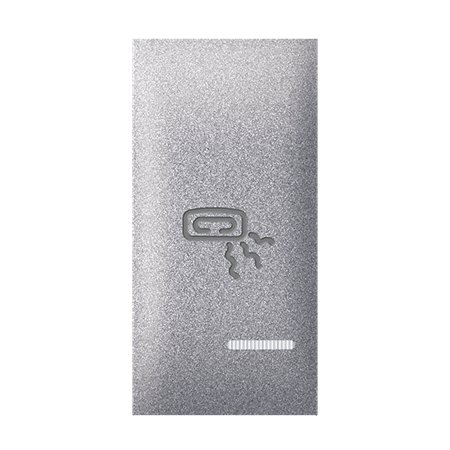 73205.S Taster EXP 1M sa oznakom grejalice i indikacijom, silver