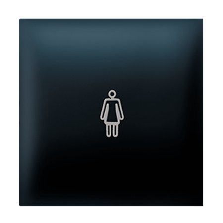 73307.E1 Taster EXP 2M sa oznakom posluge, crni soft