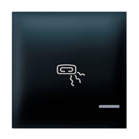 73405.E1 Taster EXP 2M sa oznakom grejalice i indikacijom, crni soft