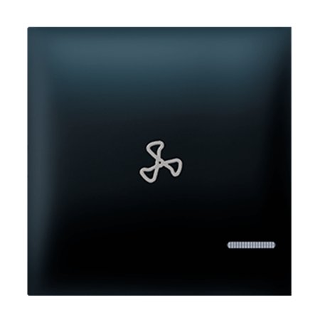 73406.E1 Taster EXP 2M sa oznakom ventilatora i indikacijom, crni sof