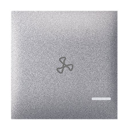 73406.S Taster EXP 2M sa oznakom ventilatora i indikacijom, silver