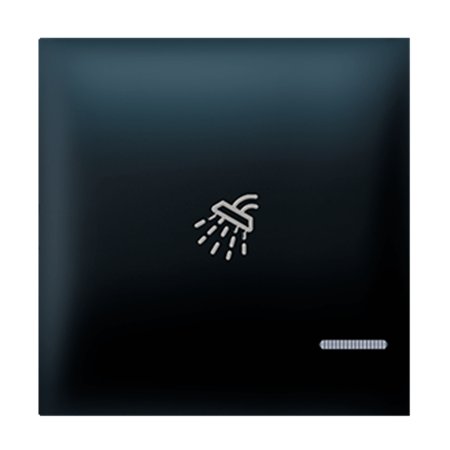 73409.E1 Taster EXP 2M sa oznakom tuša i indikacijom, crni soft