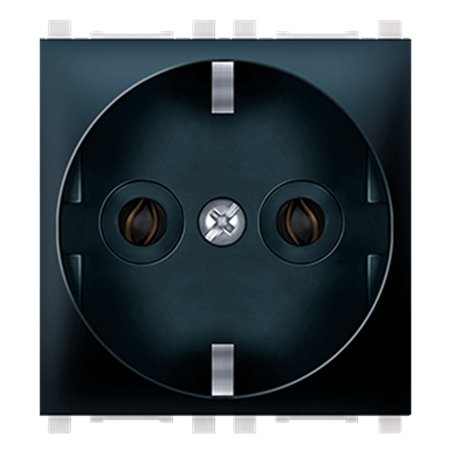 74101.E1 Priključnica dvopolna EXP 2M, crna soft