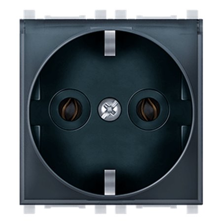 74103.E1T Priključnica dvop. EXP sa poklopcem 2M, crna soft/ transp.