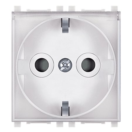 74104.0T Priključnica dvop. EXP sa pokl. i zaštit. 2M, bela/ transp.