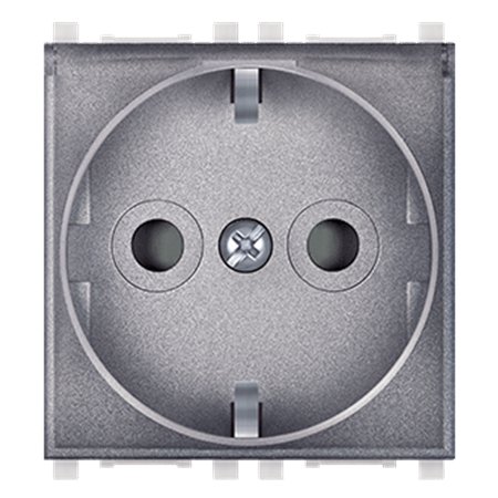 74104.ST Priključnica dvop. EXP sa pokl. i zaštit. 2M, silver/ transp.