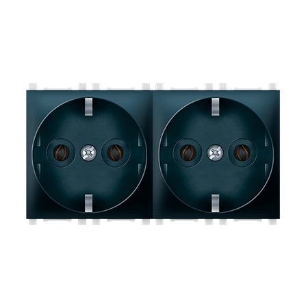 74112.E1 Sklop 2 priklj. dvop. EXP 2x2M - premošteno, crna soft