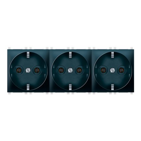 74113.E1 Sklop 3 priklj. dvop. EXP 3x2M - premošteno, crna soft