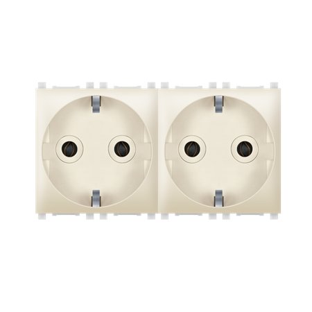 74162.9 Sklop 2 priklj. dvop. EXP 2x2M - premošteno, krem